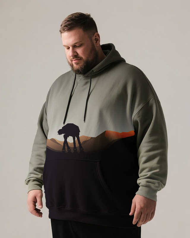At At Art Style Men's Big & Tall Hoodie