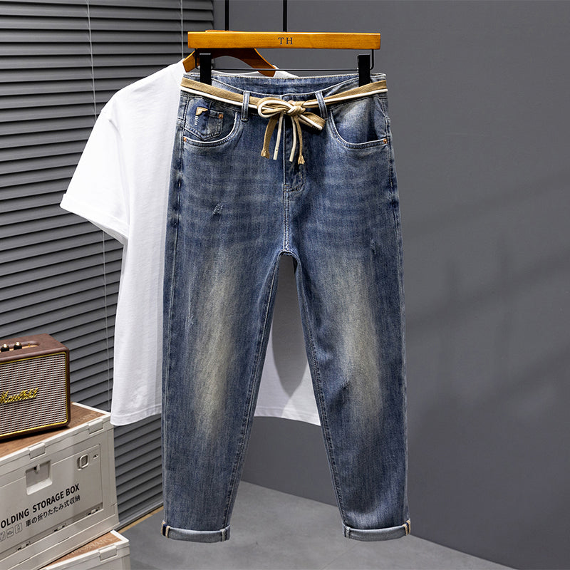 Jean rétro extensible fin pour homme grande taille 