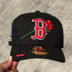 NEW ERA BOSTON RED SOX ALL STAR GAME 1999 ANNIVERSARY BLACK ROSE EMBROIDERED CASUAL BASEBALL CAP
