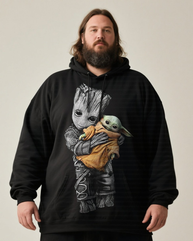 Baby Yoda Style Men's Big & Tall Hoodie
