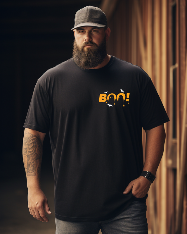 Bats And Boo Men's Cotton Big & Tall T-shirt
