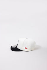 NEW ERA EXCLUSIVE A-FRAME CHROME/ BLACK LOS ANGELES DODGERS SNAPBACK W/ 100TH ANNIVERSARY SIDE PATCH