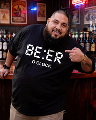 BEER O'CLOCK Men's Plus Size Short Sleeve T-Shirt
