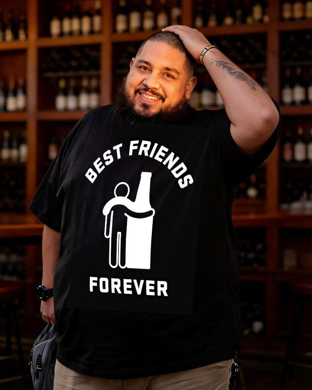 Best Friends Forever Men's Plus Size Short Sleeve T-Shirt