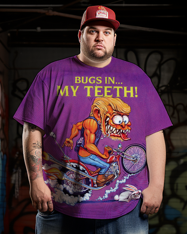 T-shirt grande taille pour homme Rat Fink Ed Big Daddy Roth - Bugs In My Teeth