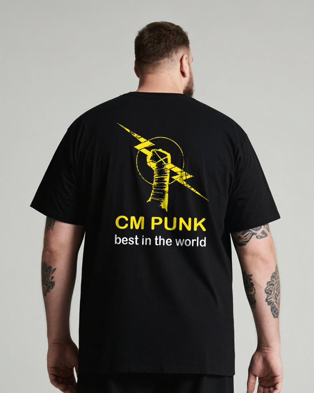 Men's Cm Punk Big & Tall 100% Cotton T-Shirt