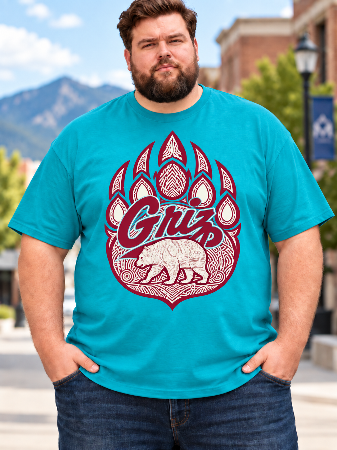 Montana Grizzlies Men's Plus Size Short Sleeve T-Shirt