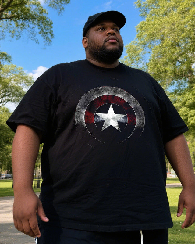 Dark Captain America Men's Plus Size Short Sleeve T-Shirt