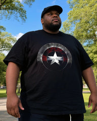 Dark Captain America Men's Plus Size Short Sleeve T-Shirt