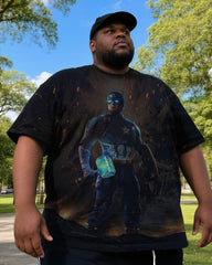 Dark Captain America Men's Plus Size Short Sleeve T-Shirt