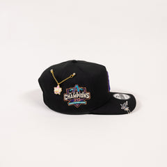 NEW ERA EXCLUSIVE A-FRAME BLACK ARIZONA DIAMONDBACKS SNAPBACK W/ 2001 WORLD CHAMPIONS SIDE PATCH