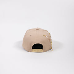 NEW ERA EXCLUSIVE A-FRAME LIGHT KHAKI NEW YORK YANKEES SNAPBACK W/ 1999 WORLD SERIES SIDE PATCH