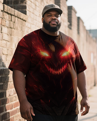 Demon Face Moon Men's Big & Tall Short Sleeve T-Shirt