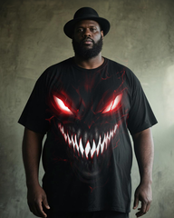 Demon Face Moon Men's Big & Tall Short Sleeve T-Shirt