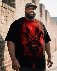 Demon Face Moon Men's Big & Tall Short Sleeve T-Shirt