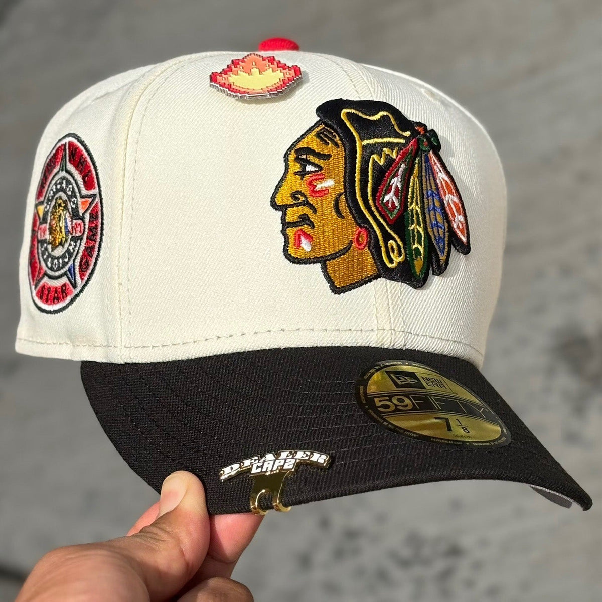 NEW ERA CHICAGO BLACKHAWKS ALL STAR GAME 1991 CHROME EMBROIDERED CASUAL BASEBALL CAP