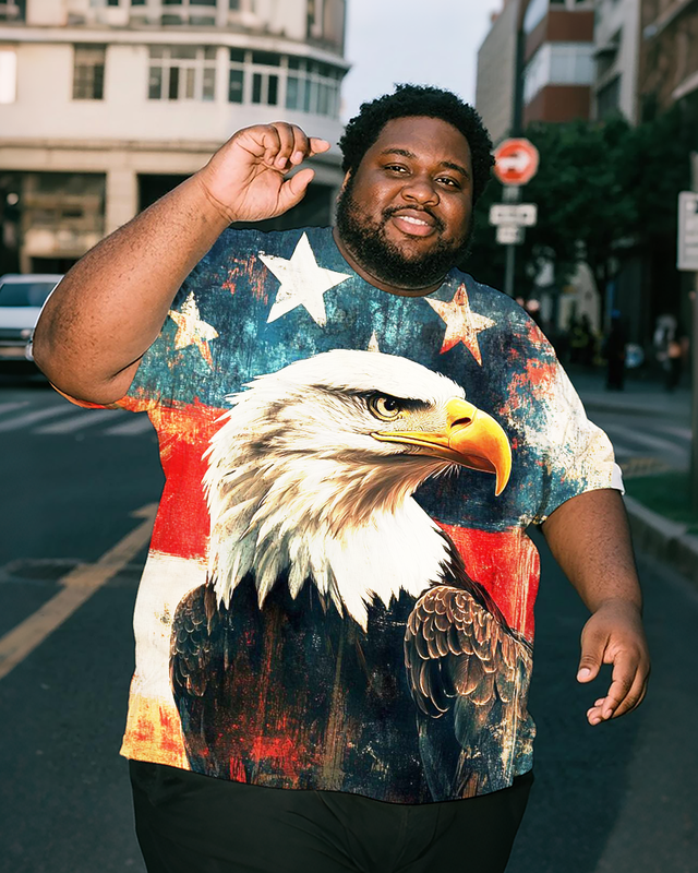 Eagle Men's Plus Size Short Sleeve T-Shirt