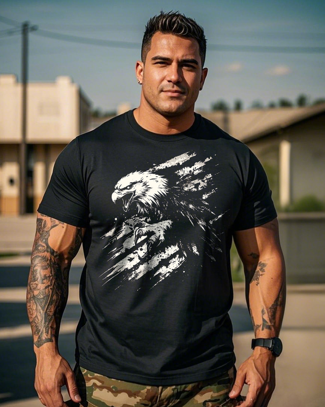 Eagle Men's Plus Size Short Sleeve T-Shirt
