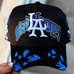 NEW ERA DANDY HATS X JUNIOR H ANGEL AZUL AJUSTABLE EMBROIDERED CASUAL BASEBALL CAP