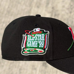NEW ERA BOSTON RED SOX ALL STAR GAME 1999 ANNIVERSARY BLACK ROSE EMBROIDERED CASUAL BASEBALL CAP