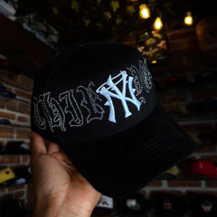 NEW ERA NY CRYSTALS BLACK/WHITE HOT DIAMOND EMBROIDERED CASUAL BASEBALL CAP