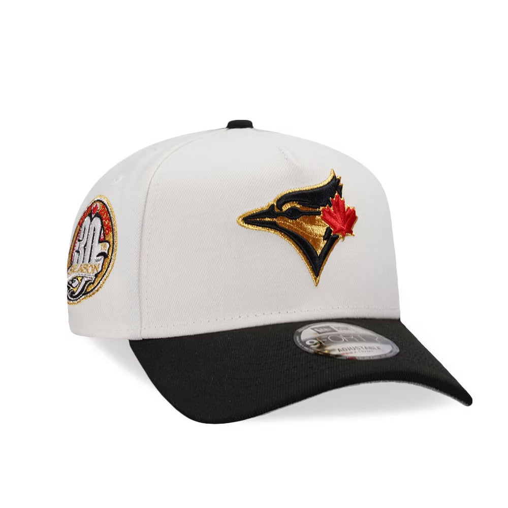NEW ERA TORONTO BLUE JAYS 30TH ANNIVERSARY CHROME BLACK TWO TONE EDITION A FRAME SNAPBACK CAP