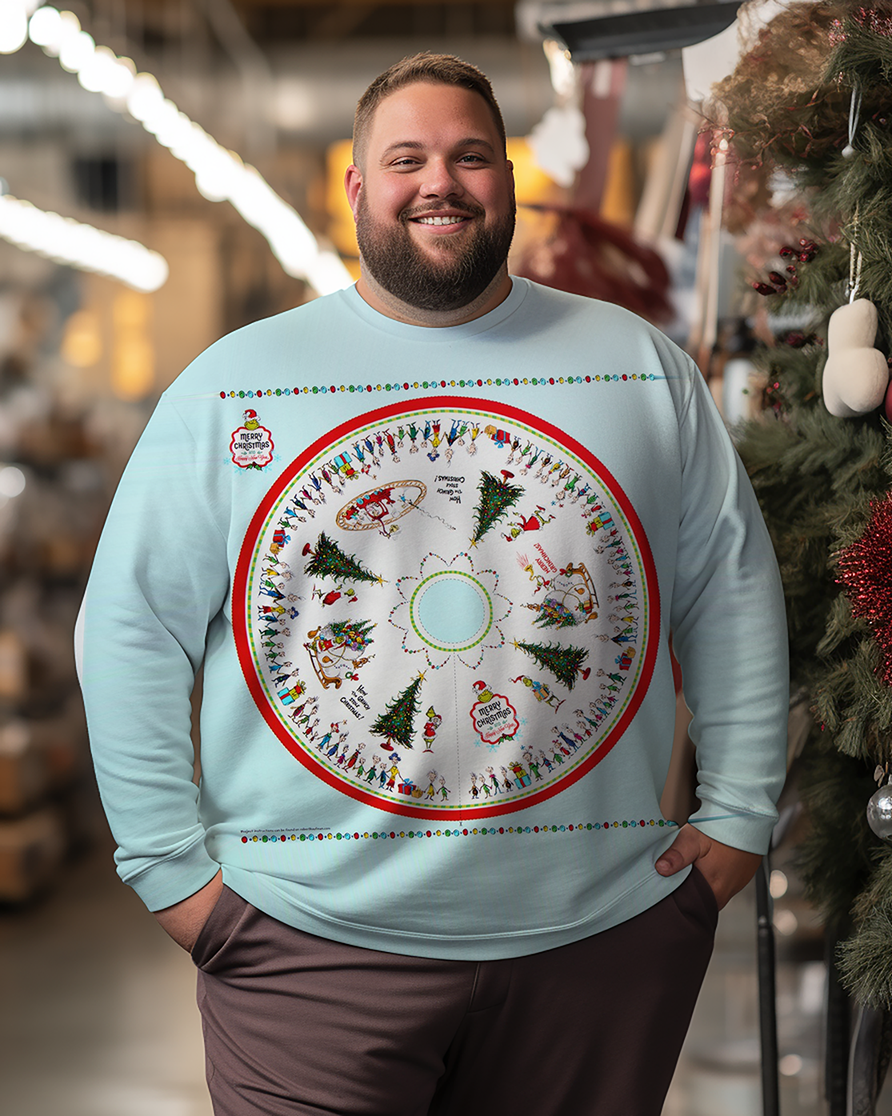 Men's How the Grinch Stole Christmas Tree Plus Size Sweatshirts
