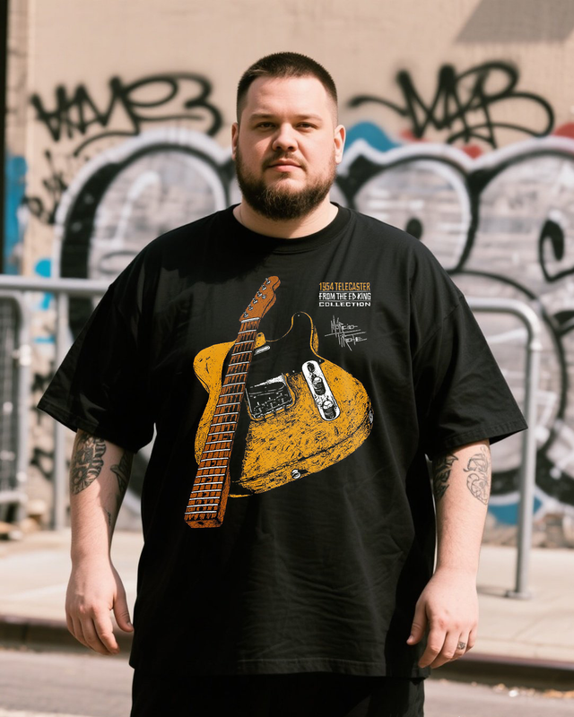Guitars Men's Plus Size Short Sleeve T-Shirt