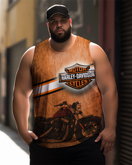 T-shirt sans manches imprimé grande taille pour homme