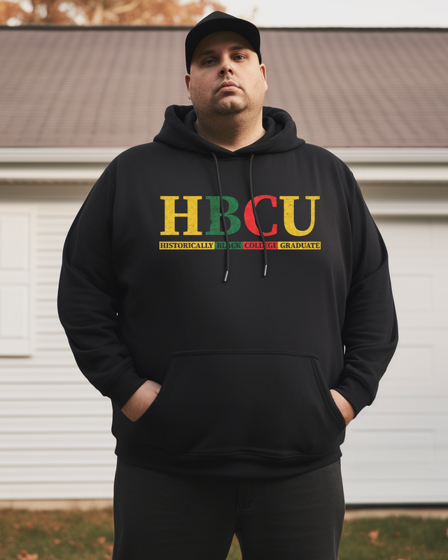 Men's University design printed Cotton Big & Tall Hoodie