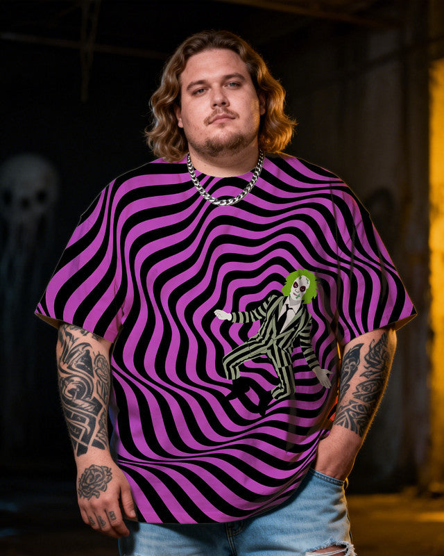 Halloween Surreal Men's Plus Size Short Sleeve T-Shirt