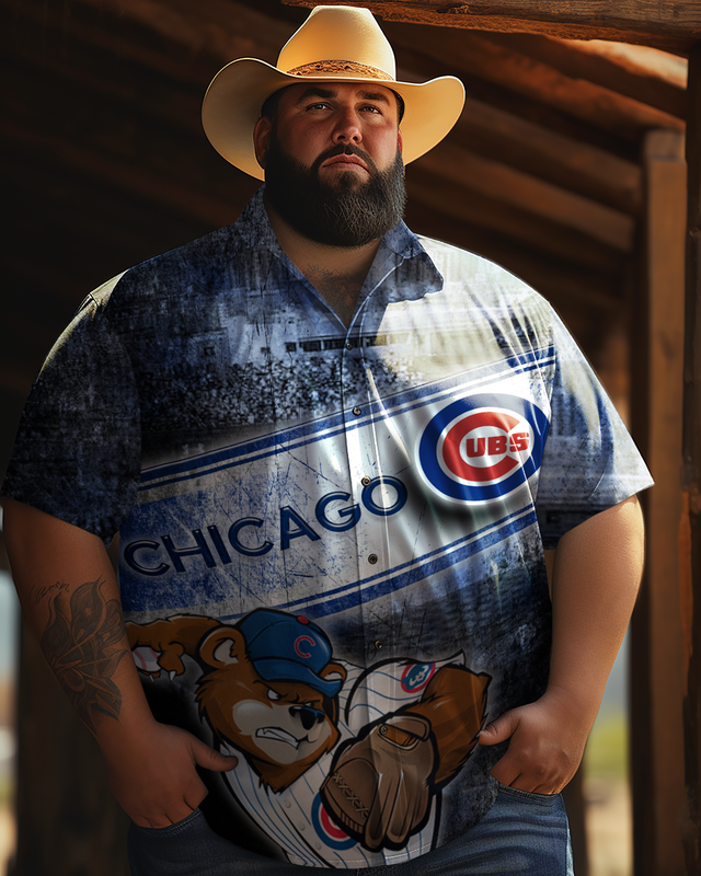 Chemise à manches courtes grande taille pour homme 