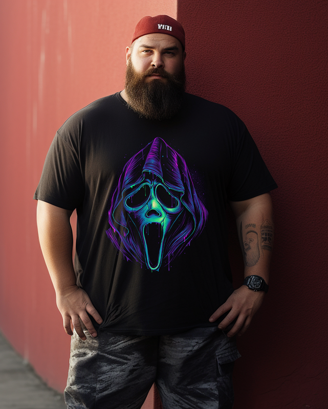 Killer Ghostface Men's Cotton Big & Tall T-shirt
