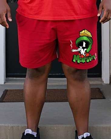 Martian Men's Plus Size T-Shirt & Shorts Suit