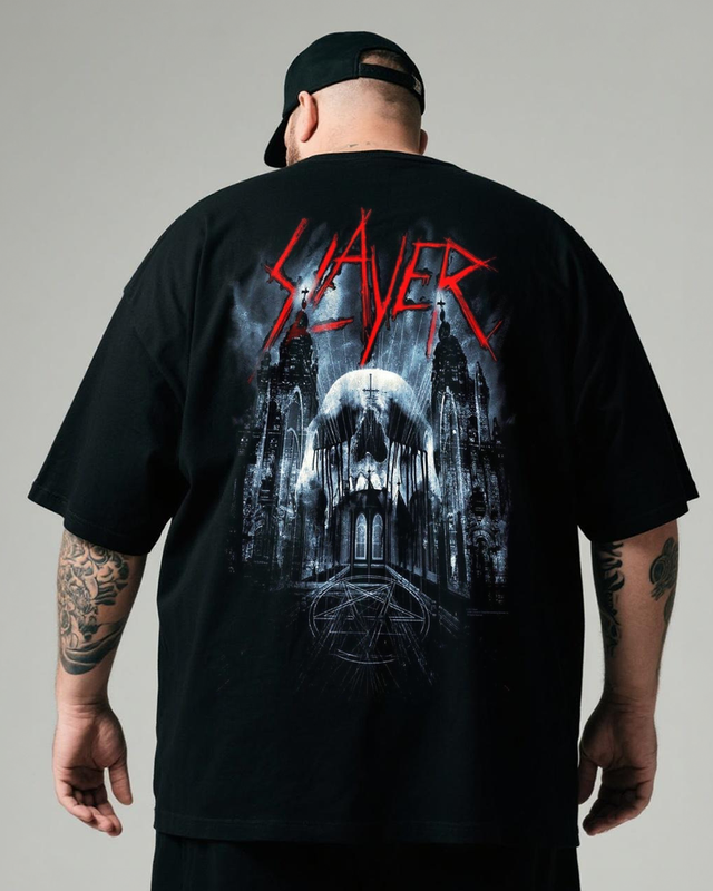 Men's Slayer Band Big & Tall 100% Cotton T-Shirt