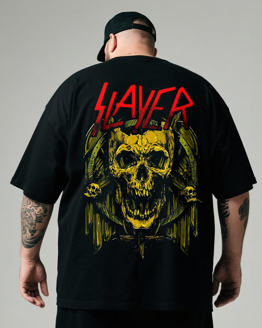 Men's Slayer Band Big & Tall 100% Cotton T-Shirt