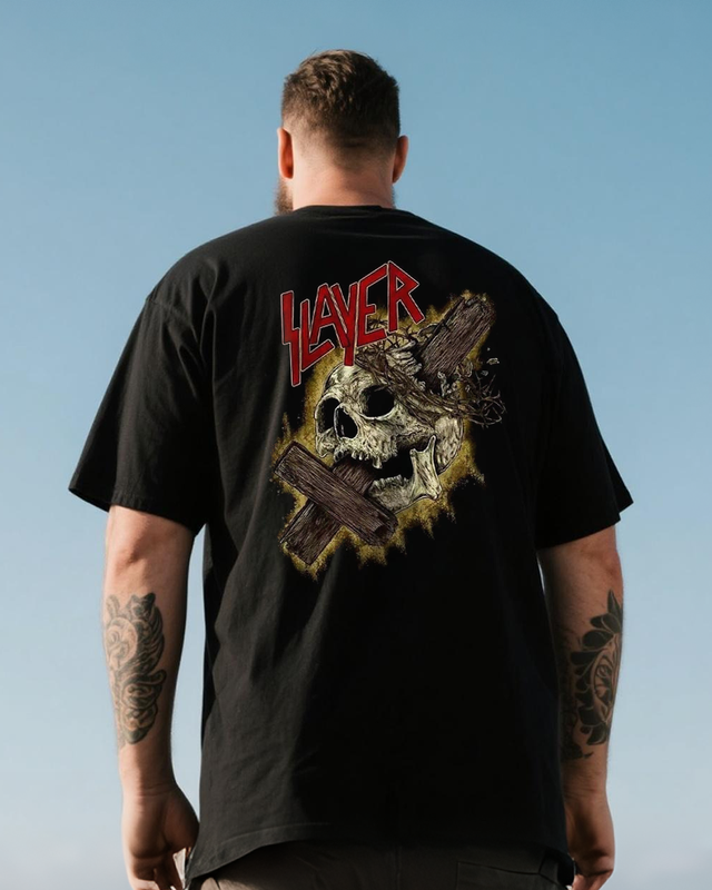 Men's Slayer Band Big & Tall 100% Cotton T-Shirt