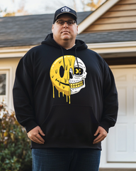 Men's Smile Pattern Cotton Big & Tall Hoodie