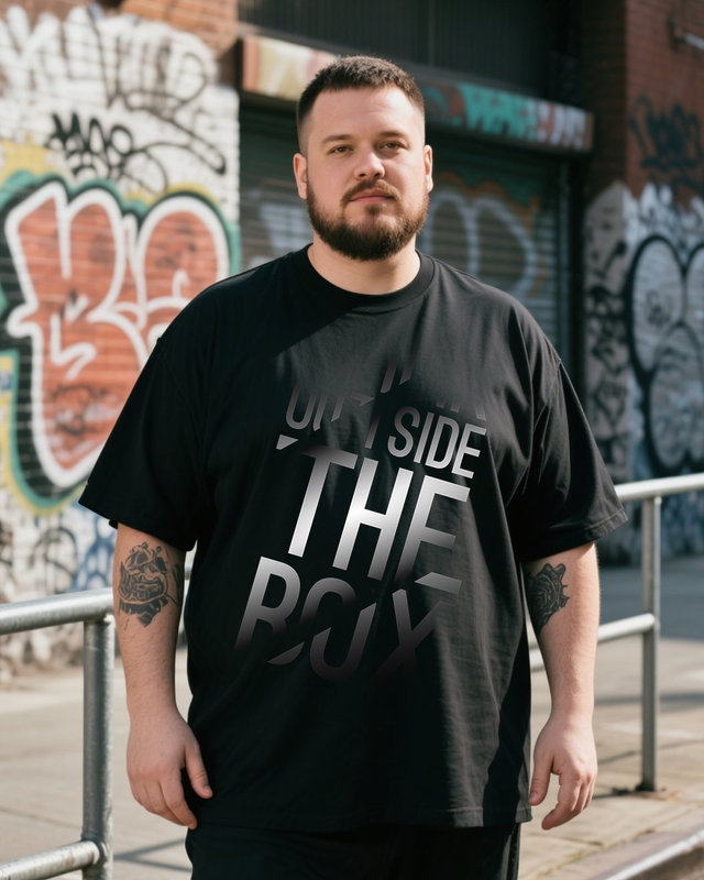 Think Outside The Box Men's Plus Size Short Sleeve T-Shirt