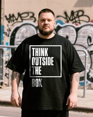 Think Outside The Box Men's Plus Size Short Sleeve T-Shirt