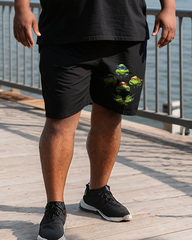 TMNT Men's Plus Size T-Shirt & Shorts Suit