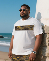 Tropical Art Men's Plus Size T-Shirt & Shorts Suit