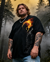 Cyber Skull Men's Plus Size Short Sleeve T-Shirt