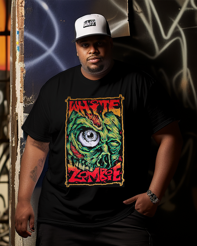 White zombie band Men's Cotton Big & Tall T-shirt