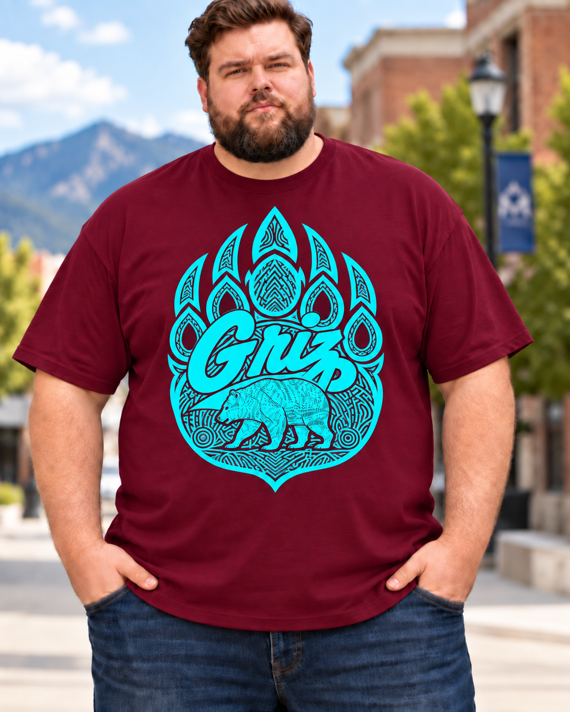 Montana Grizzlies Men's Plus Size Short Sleeve T-Shirt